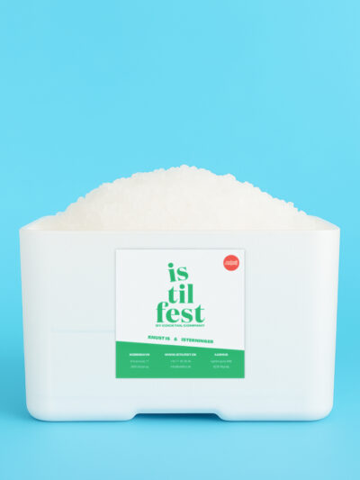 10kg knust is i termokasse til fest